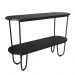 Aparador Requinte Pés de Aço Tubular 120 cm  Preto/Preto
