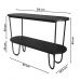 Aparador Requinte Pés de Aço Tubular 120 cm  Preto/Preto