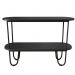Aparador Requinte Pés de Aço Tubular 120 cm  Preto/Preto