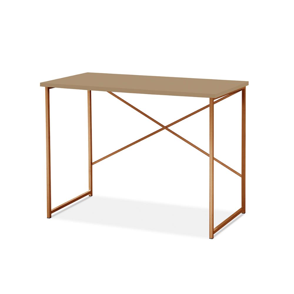 Aparador Steel 90 cm Estilo Industrial com Pés em Aço Cobre/Fendi