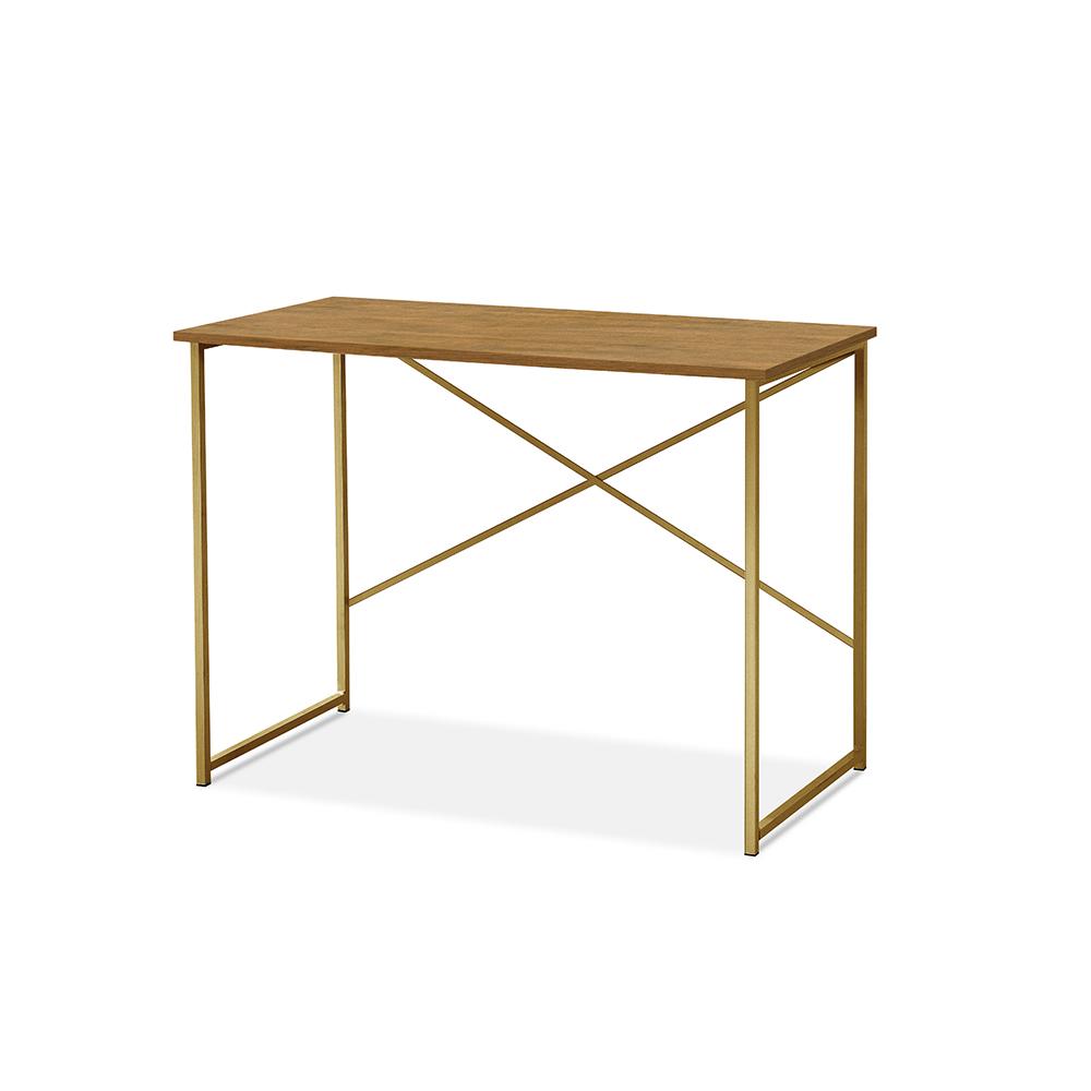Aparador Steel 90 cm Estilo Industrial com Pés em Aço Dourado/Naturale