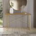Aparador Steel 90 cm Estilo Industrial com Pés em Aço Dourado/Naturale