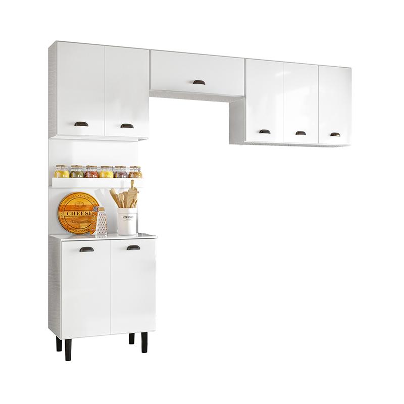 Armario Cozinha 8 Portas Nici Branco