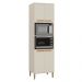 Armario Cozinha Paneleiro Munique com 4 Portas  Off White/Canelato