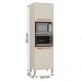 Armario Cozinha Paneleiro Munique com 4 Portas  Off White/Canelato