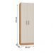 Armario Multiuso Bahamas com 2 Portas Canelato/Off White