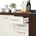 Balcão Doce 118cm com 02 Portas e 03 Gavetas Amendoa Rustico/Off White