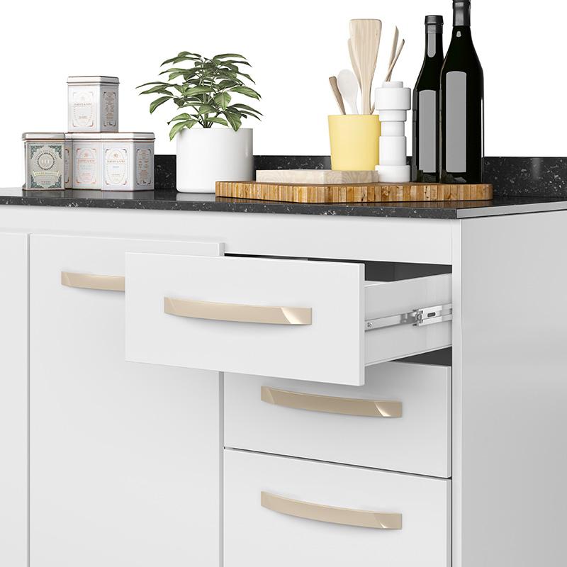 Balcão Doce 118cm com 02 Portas e 03 Gavetas Branco