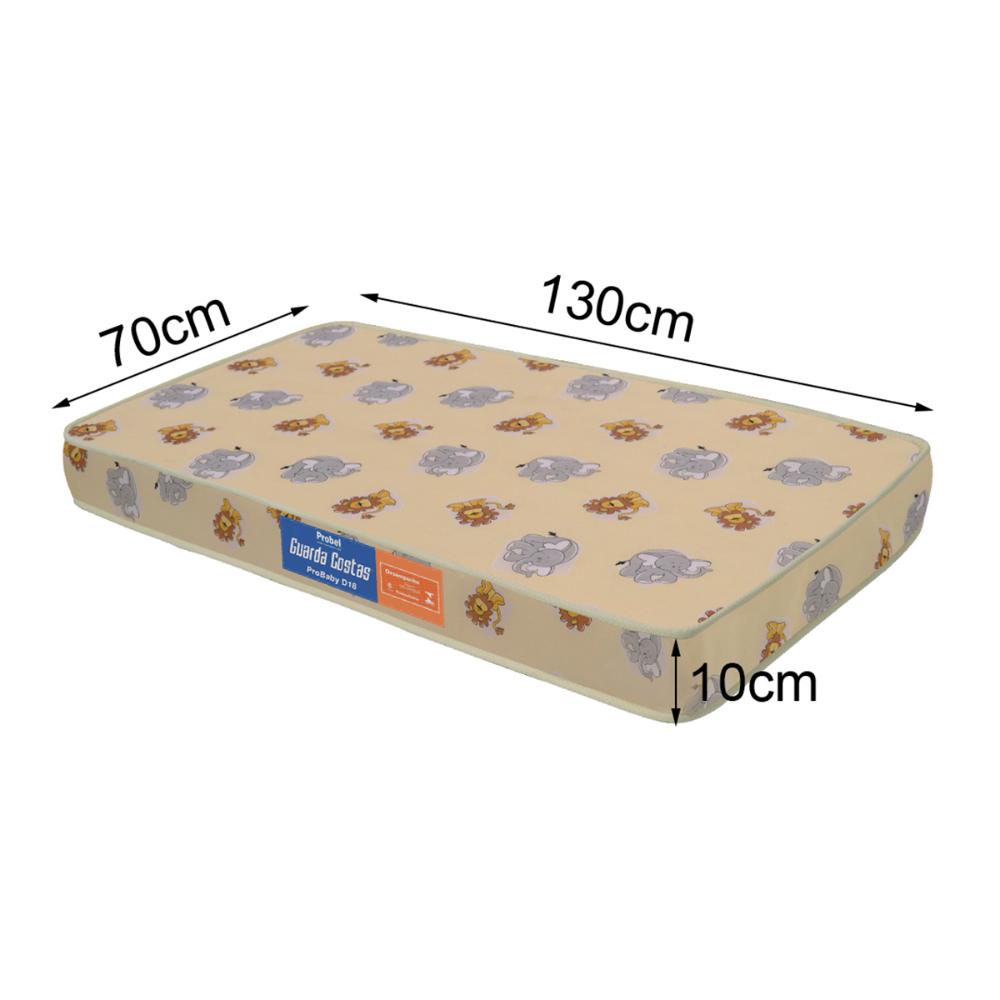 Berço Mini Cama Biscoito com Regulagem de Altura e Colchão Branco Acetinado/Nature