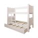Cama Beliche Quarto Solteiro Madri Com Auxiliar  Branco
