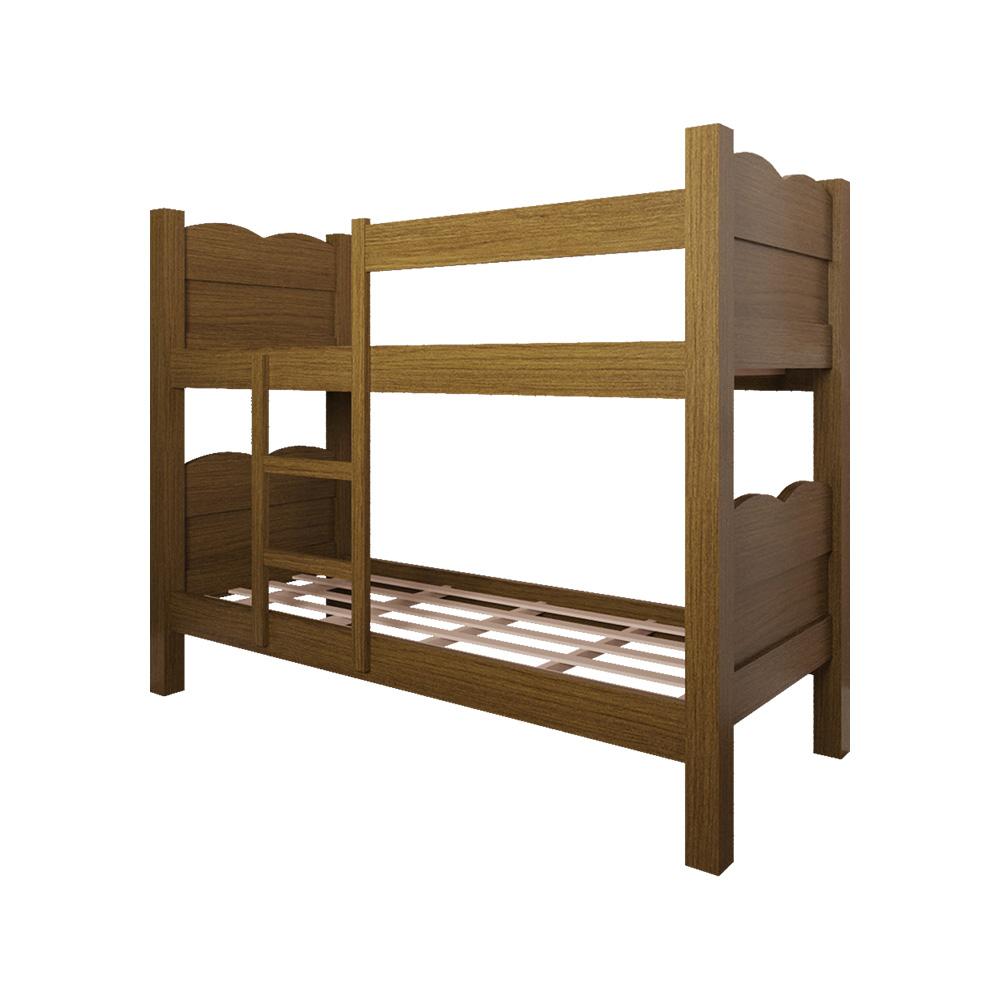 Cama Quarto Beliche Madri com Colchão Amendoa