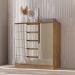 Comoda Paris Quarto Com 5 Gavetas e 1 Porta Acacia/Reflecta