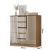 Comoda Paris Quarto Com 5 Gavetas e 1 Porta Acacia/Reflecta