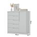 Comoda Paris Quarto Com 5 Gavetas e 1 Porta Branco