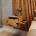 Conjunto 2 Mesas de Cabeceira Basco com 1 Gaveta Nature