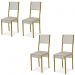 Conjunto 4 Cadeiras Steel Estilo Industrial Pés em Aço Dourado/Off White