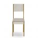 Conjunto 4 Cadeiras Steel Estilo Industrial Pés em Aço Dourado/Off White
