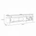 Conjunto Bancada Aria e Painel Nobre LED para TV até 85” Off White/Castanho