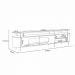 Conjunto Bancada Aria e Painel Nobre LED para TV até 85” Off White/Cinamomo