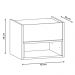 Conjunto de Mesa Cabeceira Quarto Florença Suspensa 1 Gaveta Off White/Cedro