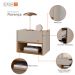 Conjunto de Mesa Cabeceira Quarto Florença Suspensa 1 Gaveta Off White/Cedro