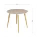 Conjunto de Mesa Redonda Veneza Com Vidro e 4 Cadeiras Onix Off White/Bege Claro
