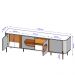 Conjunto de Painel Maresias com Rack Juquehy Para TV até 75" Off White/Pistache