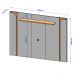 Conjunto de Painel Maresias com Rack Juquehy Para TV até 75" Off White/Pistache