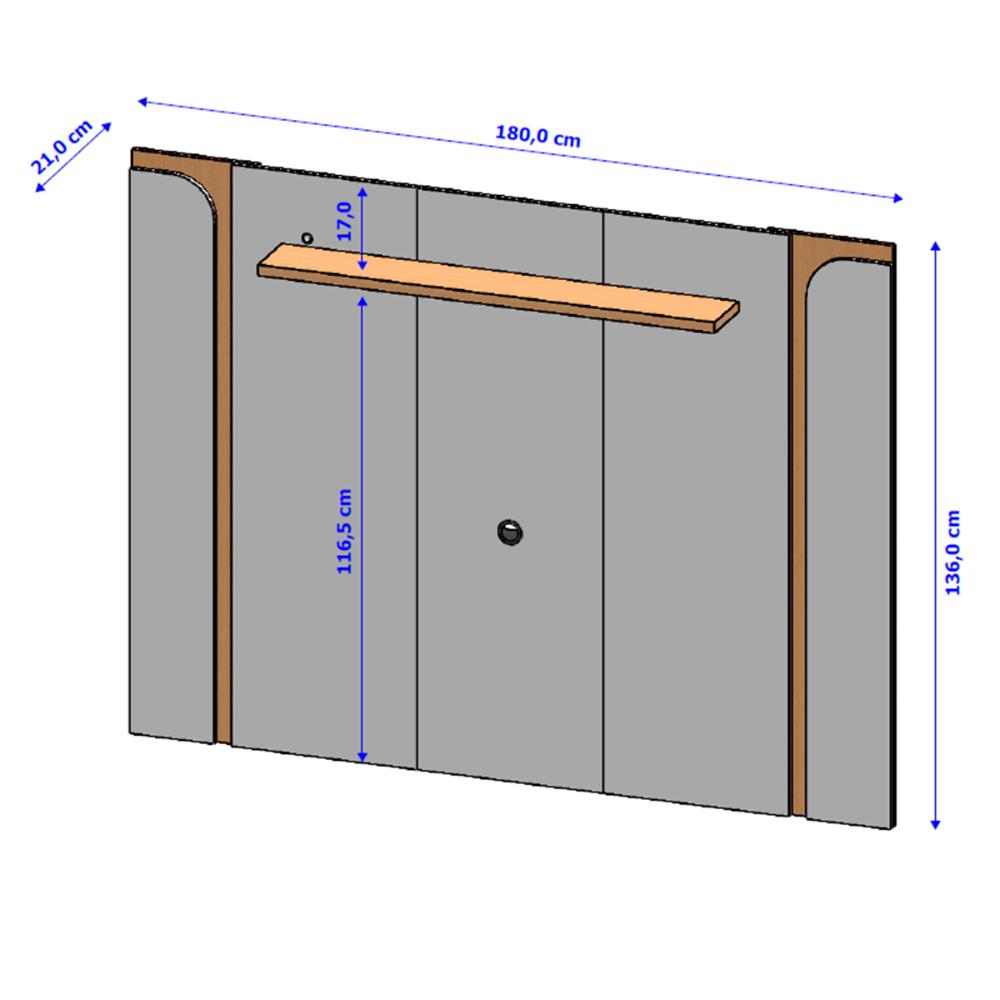 Conjunto de Painel Maresias com Rack Juquehy Para TV até 75" Off White/Pistache