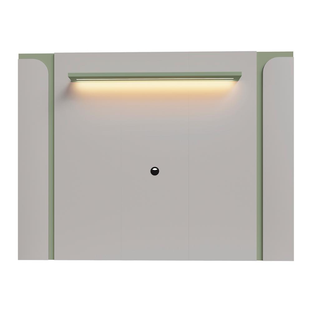 Conjunto de Painel Maresias com Rack Juquehy Para TV até 75" Off White/Pistache