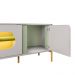 Conjunto de Painel Maresias com Rack Juquehy Para TV até 75" Off White/Pistache