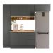 Cozinha Compacta Acacia 240cm com 7 Portas 3 Gavetas Rodape Chumbo