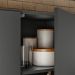 Cozinha Compacta Acacia 240cm com 7 Portas 3 Gavetas Rodape Chumbo