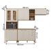 Cozinha Tunísia Completa 263cm com 10 Portas e 2 Gavetas Canelato/Off White