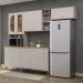 Cozinha Tunísia Completa 263cm com 10 Portas e 2 Gavetas Off White/Canelato