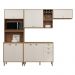 Cozinha Tunísia Completa 263cm com 9 Portas e 2 Gavetas Canelato/Off White