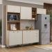 Cozinha Tunísia Completa 263cm com 9 Portas e 2 Gavetas Canelato/Off White