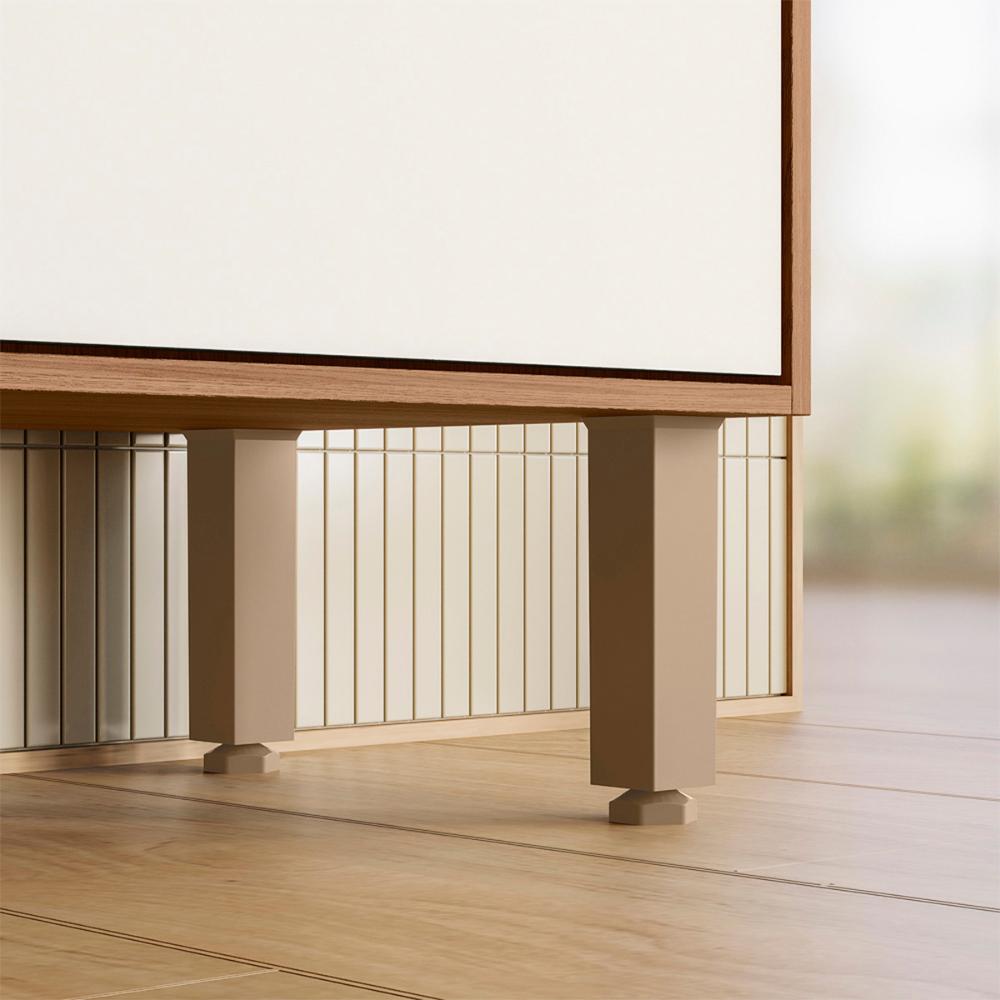 Cozinha com Balcão Paolla com 11 Portas e 1 Gaveta Ipe/Off White