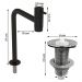 Cuba Oregon Cimento com Torneira Inox Black e Válvula Oculta Preto