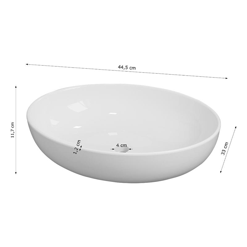 Cuba Pia Banheiro Luna Valvula Click Inox Branco