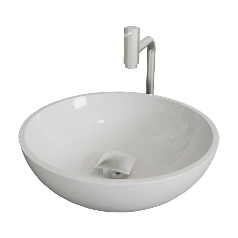 Cuba Pia Banheiro Venus com Torneira Inox e Valvula Click Branco