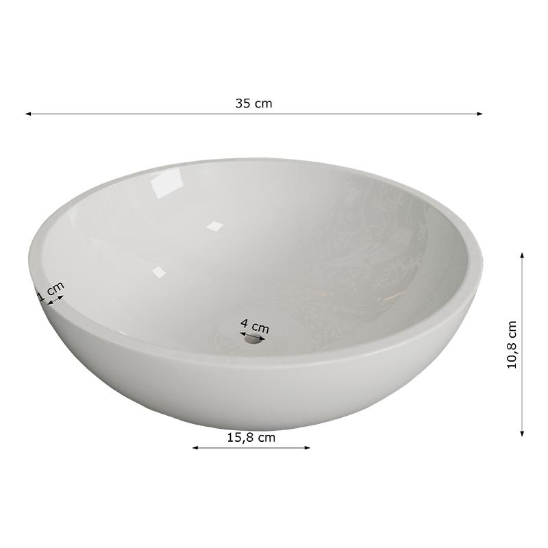 Cuba Pia Banheiro Venus com Torneira Inox e Valvula Click Branco