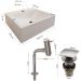 Cuba Pia Roma com Torneira DL05 e Valvula Click Inox Branco Brilho