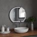 Espelho Redondo com LED 45x50cm Touch Bivolt Moderno