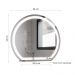 Espelho Redondo com LED 45x50cm Touch Bivolt Moderno