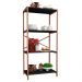 Estante Armário Steel 76cm Estilo Industrial com Pés em Aço Cobre/Preto