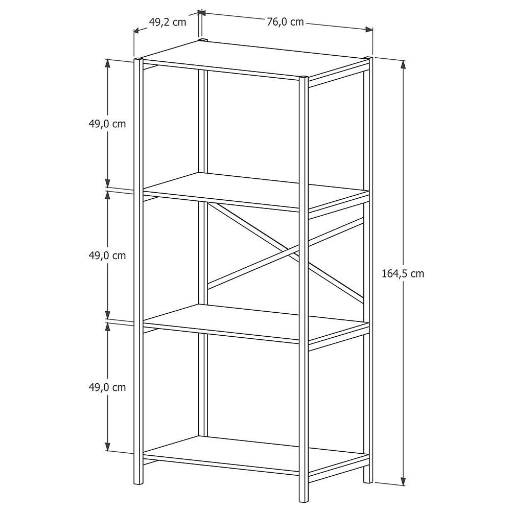 Estante Armário Steel 76cm Estilo Industrial com Pés em Aço Cobre/Preto