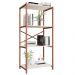 Estante Livreiro Steel 76cm Estilo Industrial com Pés em Aço Cobre/Off White