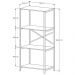 Estante Livreiro Steel 76cm Estilo Industrial com Pés em Aço Cobre/Off White