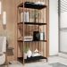Estante Livreiro Steel 76cm Estilo Industrial com Pés em Aço Cobre/Preto